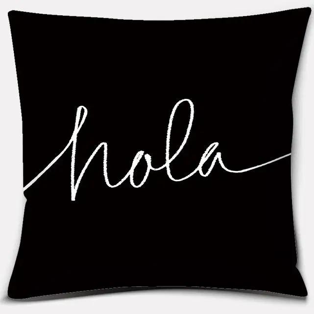 Black and White Style Decorative Pillowcase Car Ornaments Office Living Room Sofa Home Pillowcase