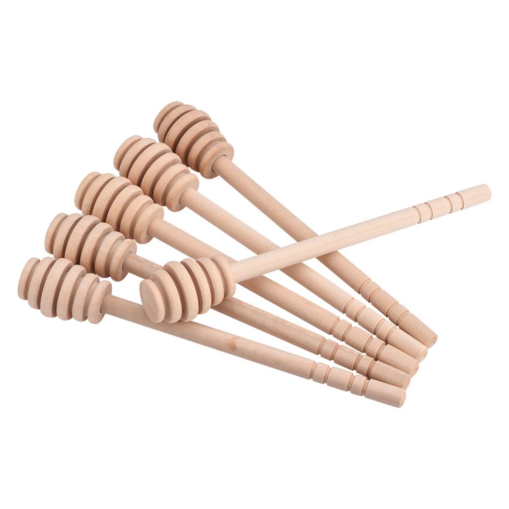 50Pcs/set Household Wooden Jam Honey Dipper Jar Dispensing Collecting Stirring Rod Stick 16cm