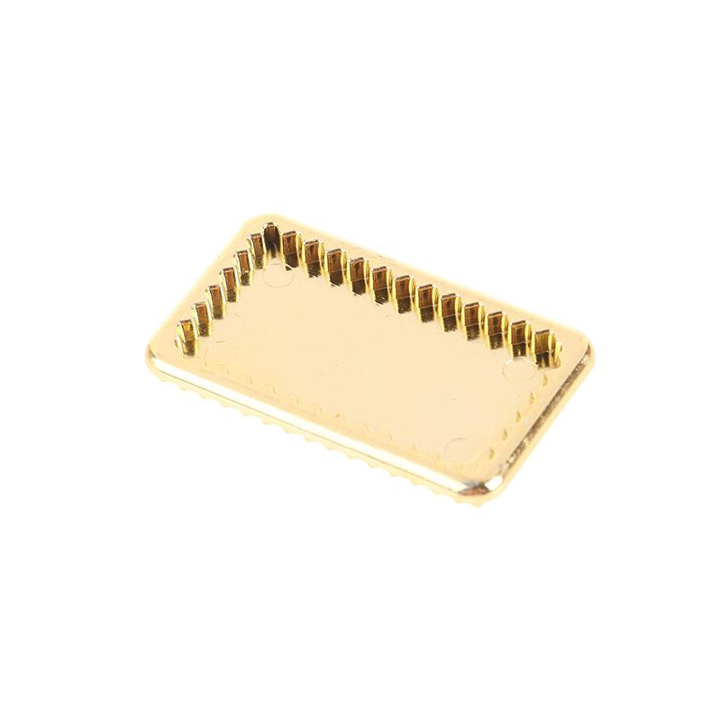 1/12 Dollhouse Golden Dish Tray Model Dollhouse Miniature Kitchen Food Plates Dolls House Decoration Accessories