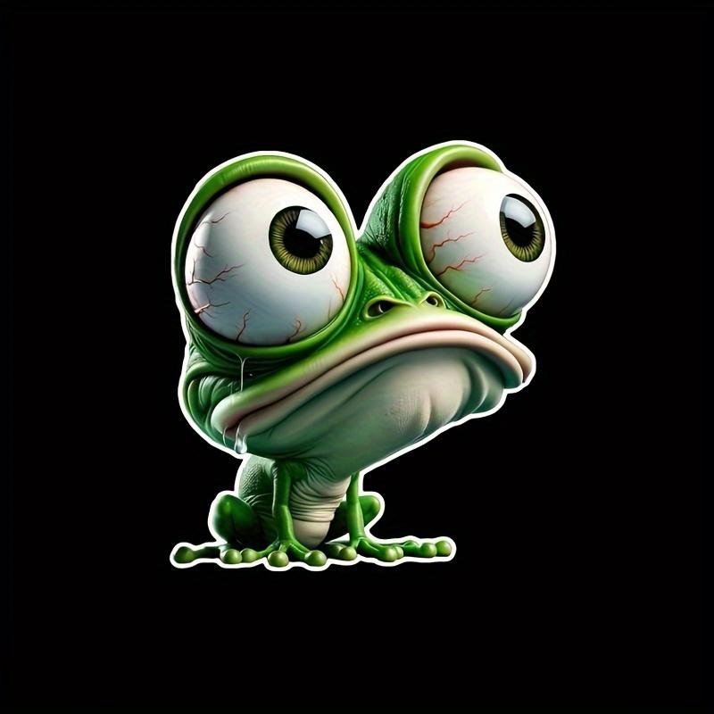 3D Cartoon Frog Stickers Motorcycle Stickers Waterproof DIY Motorbike Side Panels Fuel Tank Fairing Vinyl Decal Car Window Decor