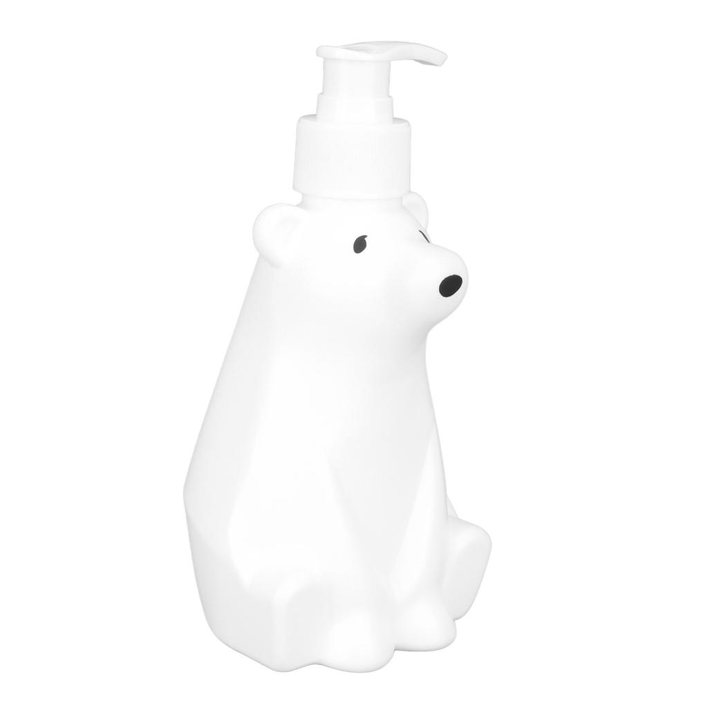 Shampoo Dispenser White Bear   Pump Type PP PE Widely Used Shower Bottles for Bathroom Washroom Toilet