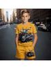 Sommer Kurzarm T-Shirt Anzug Shorts Kinderkleidung 3D Druck Mode Jungen