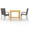 VidaXL 3-Piece Garden Dining Set Table and Chairs Patio Dining Set Garden Lounge Dining Furniture 3068697