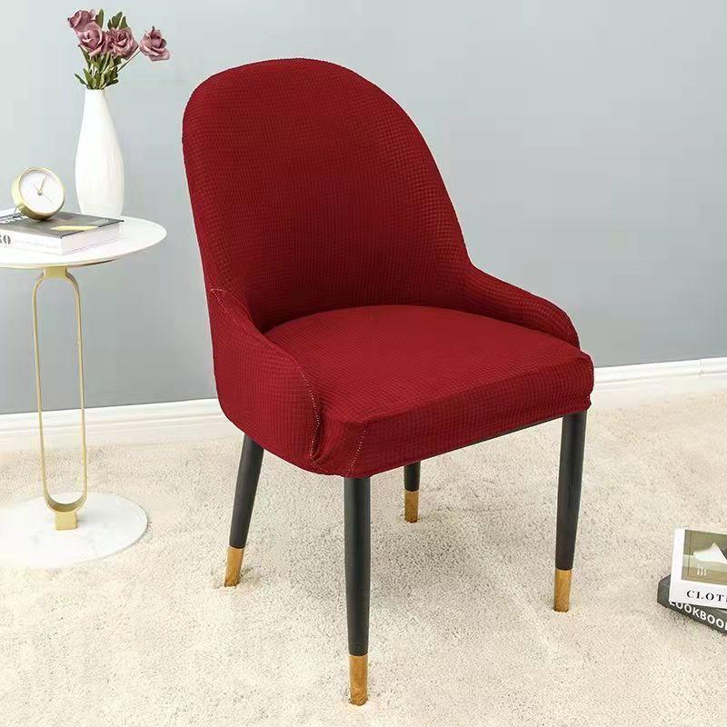 Large Curved Special-Shaped Dining Chair Cover, Semi-Circular Chair Cover, Cushion Backrest, Integrated Chair Back, Simple Elasticity