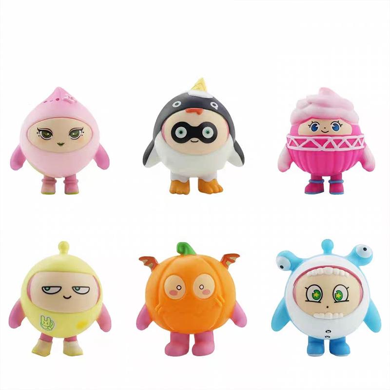 

Party Figures Eggy Pumpkin Peach Shark Penguin Ice Cream Themed Toy Material Pvc