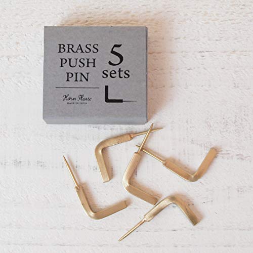 

by Recreational Vehicle BRASS Push Pin L Hook 5sets [Horn Please]
