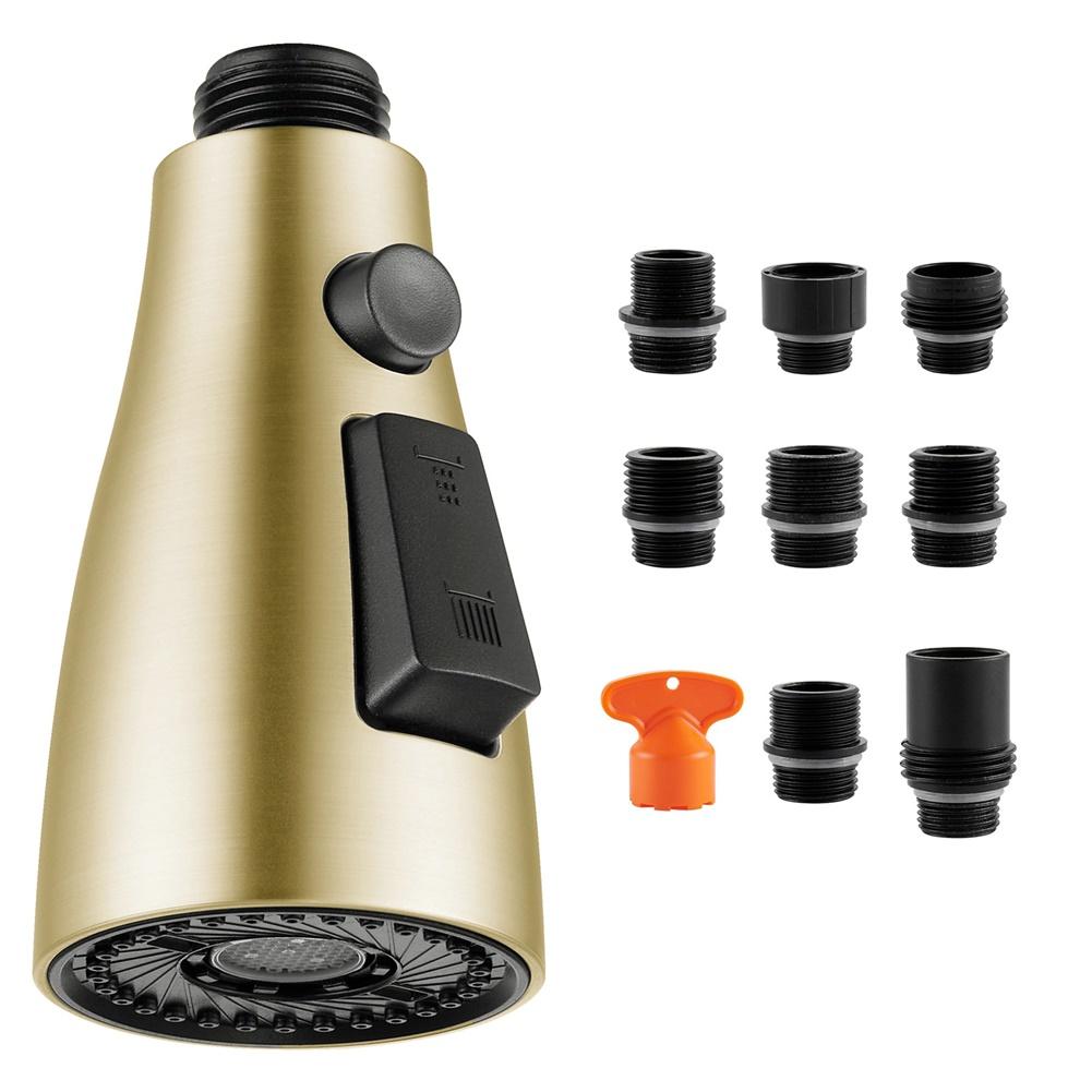 304 Stainless Steel Pull Down Kitchen Faucet Spray Head With 9 Connectors Shower Spray Head Bathroom Basin Sink Tap Replacement