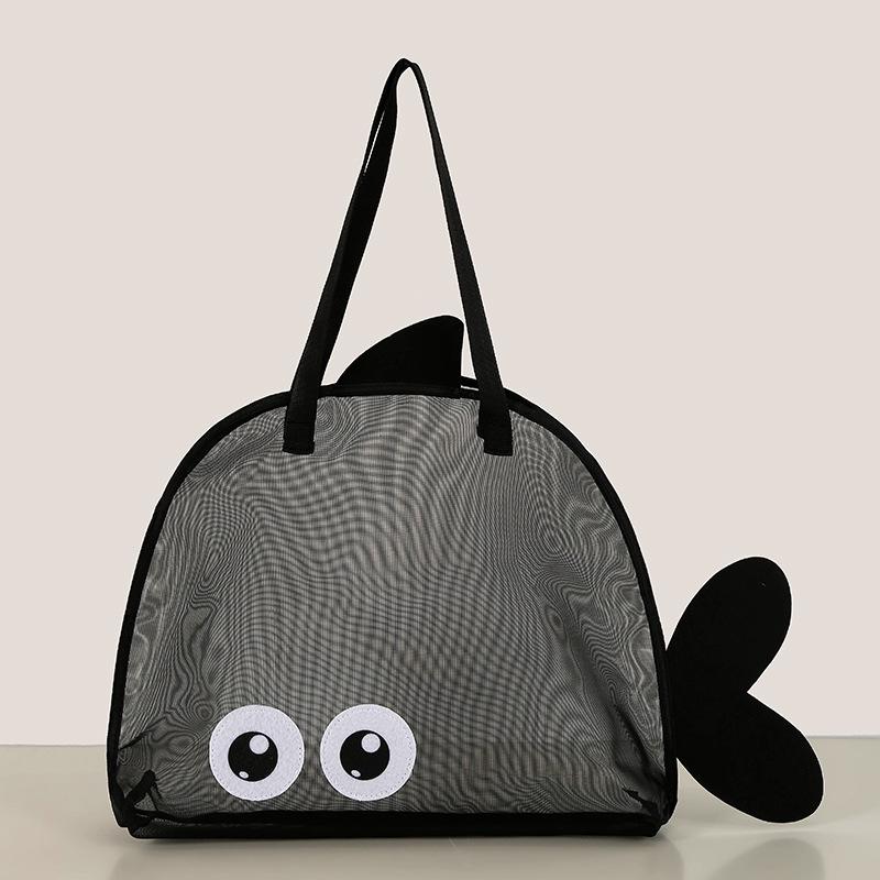 Children's Large Capacity Beach Toy Mesh Bag with Cartoon Design