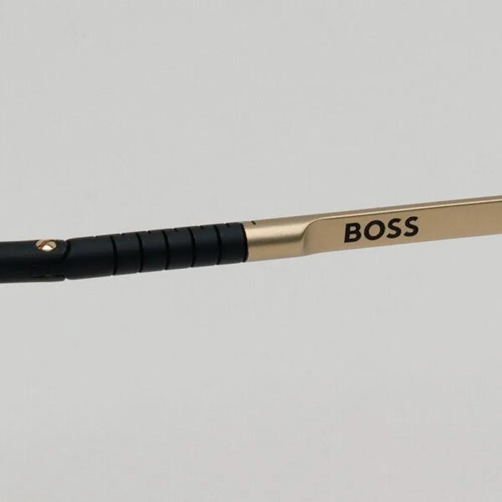 Hugo Boss Hugo Boss Titanium Eyeglass Frames BOSS1416 0NZ Matte Gold Round Stainless Steel