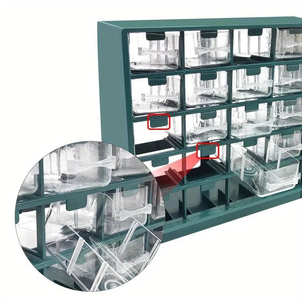 30*13*24cm1pc 25 Grids Drawer Parts Transparent Sorting Storage Box, Screw Classification Component box,Electronic Components Storage ToolBox.