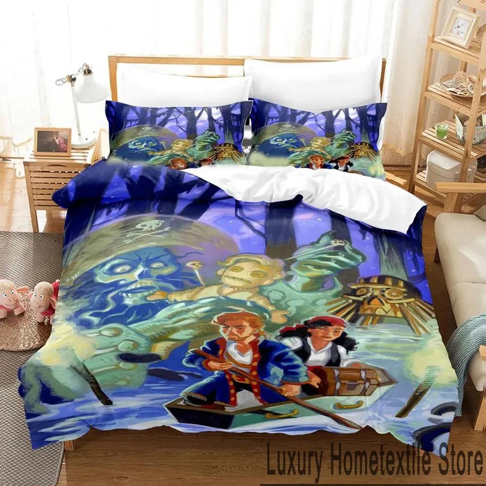 

3D-принт Monkey Island Lechuck Комплект постельного белья для мальчиков и девочек Twin Queen King Size Пододеяльник Наволочка Кровать для мальчиков и взрослых 70x133cm 2pcs