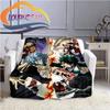 Cartoon My Hero Academia Fleece-teppe, All Over Print, Gaver til ham/hennes mønsterteppe