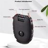 605 Steel Cable Lock 130cm Retractable 4-Digit Combination Lock Portable for Stroller Variable Speed Bike
