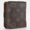 Louis Vuitton Compact Zip Bi-Fold Wallet M61667 Brown Monogram Canvas Unisex Used