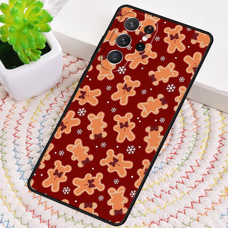 Cute Gingerbread Man Christmas Phone Case for Samsung Galaxy Note 10 Pro S26 Ultra S23 S24 FE S25 S21 S22 PLUS Shockproof Cove