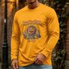 Men's Halloween Long Sleeve Neck Casual Pullover T-Shirt for Party and Holiday