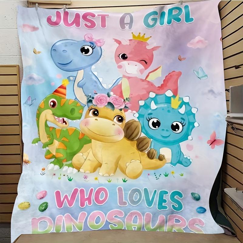 1 Stück Süße Dinosaurier-Decke Geschenk für Freunde Decke Weiche Flanell-Sofadecke TV-Decke Warm Hautfreundlich Büro Nickerchen Überwurfdecke, Sofa Be