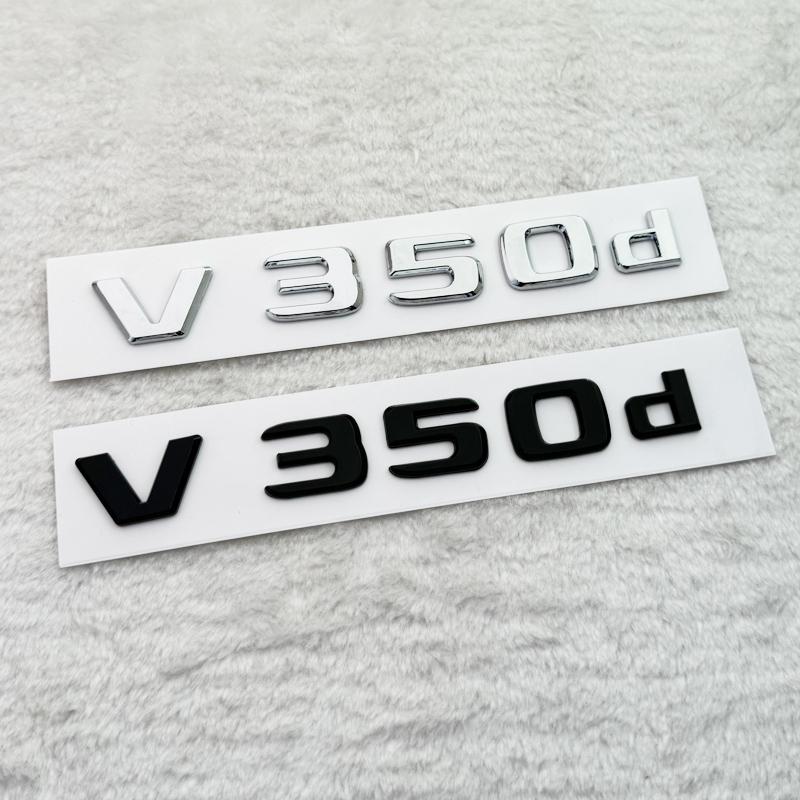 ABS-Emblem mit 3D-Buchstaben V200d V220d V250d V300d für Mercedes Benz V-Klasse, Auto-Kotflügel-Abzeichen, Plakette c