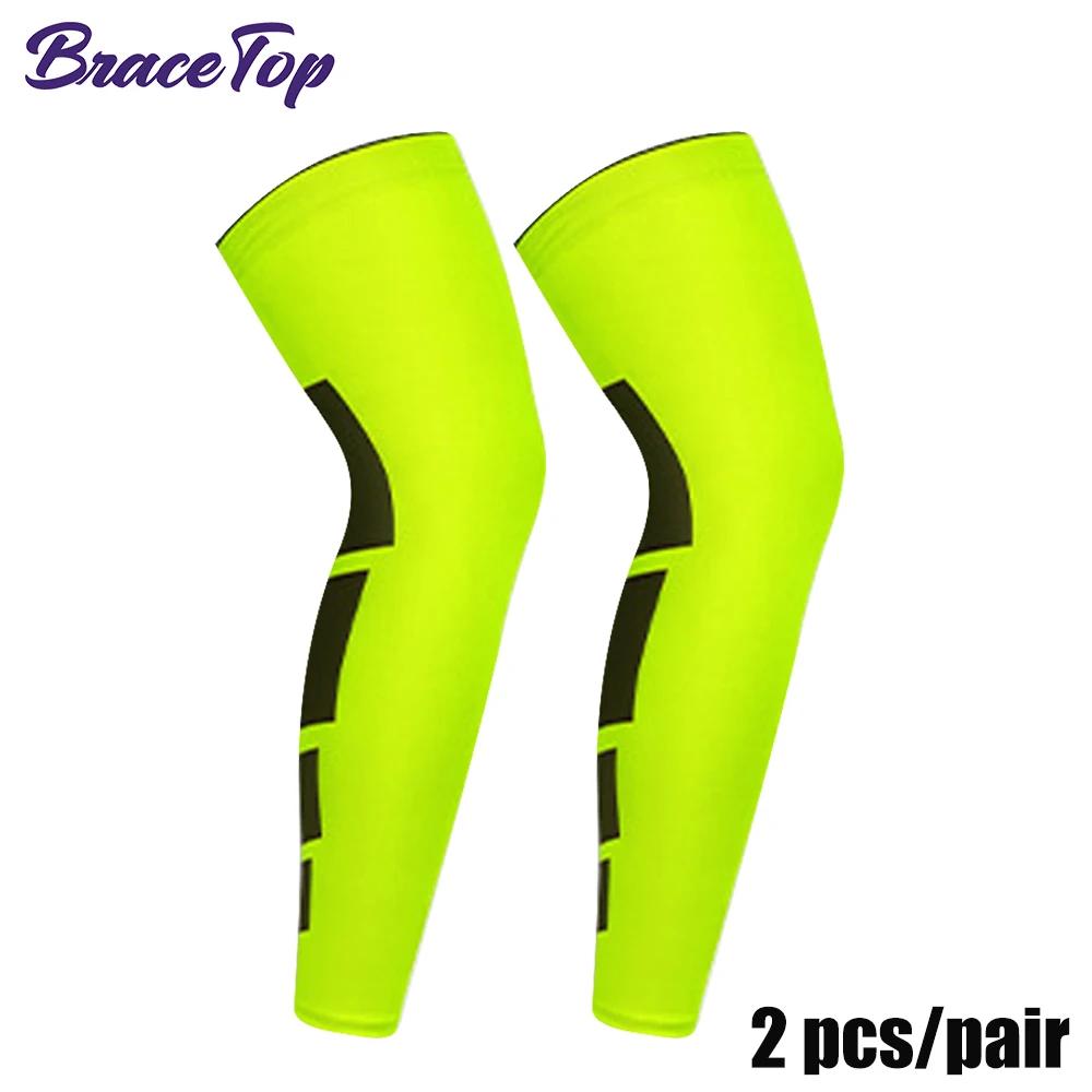 Bracetop Compression Long Socks for Men Women Knee Support Anti Slip Fitness Thigh Stockings Leg Sleeves