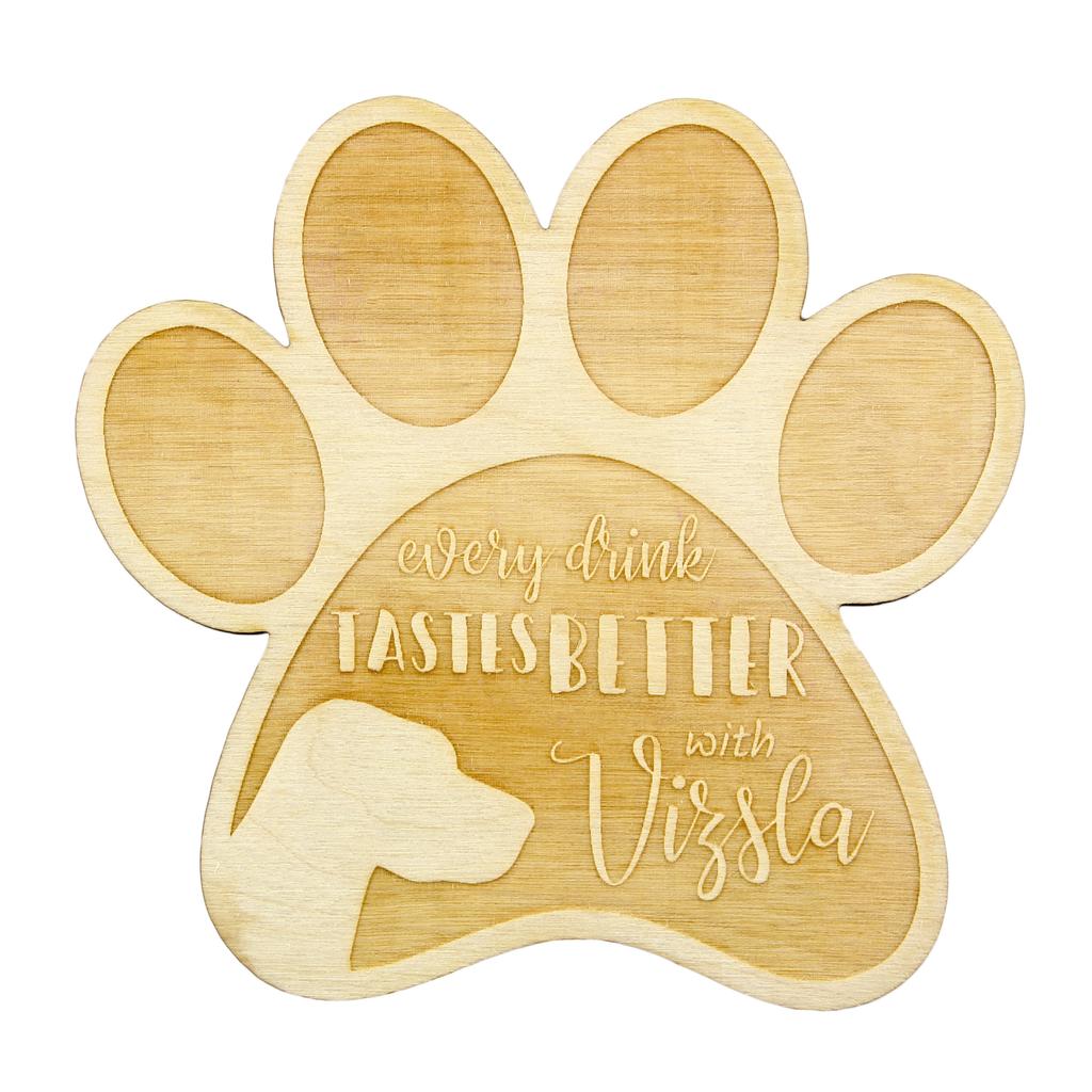 Vizsla I - Tassenuntersetzer, gravierter Untersetzer mit Hund, Geschenk für Hundeliebhaber von der Marke Art-Dog