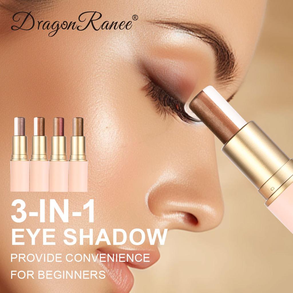 Three Color Eyeshadow Stick Glitter Highlight Shadow Stick Eye Makeup Waterproof Lasting Shimmer Metallic Eyeshadow Makeup