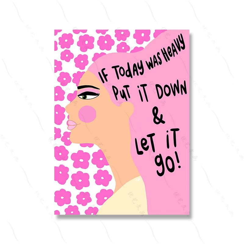 Abstract Cowboy Boots Colourful Poster Art Print Girls Gifts Pink Quote Wall Canvas Painting Cute Cat Living Room Home Decor