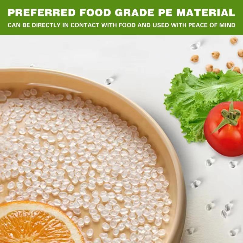 Durable Cling Film with Sliding Knife - Reusable Hands-Free Fresh-Keeping Plastic Wrap, Kitchen Food Cover