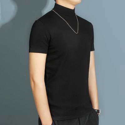 Pánske letné tričko Krátke rukávy Polovičný golier Pruhovaný jednofarebný pulóver Slim Fit Mäkký Priedušný Business Ležérne Muži Office Top