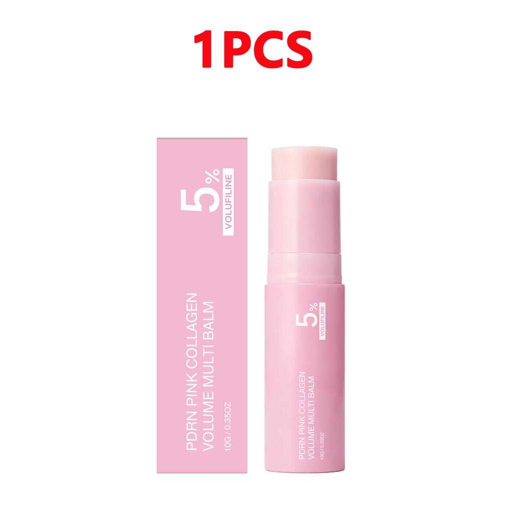 PDRN Pink Collagen Volume Multi Balm Stick Face & Body Balm for Under-Eyes, Neck, Forehead, Smile Lines, Radiance Care K-Beauty