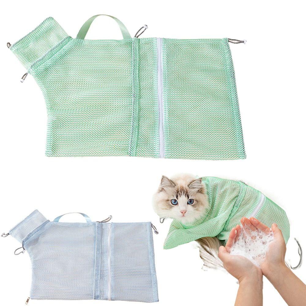 Restraint Mesh Pet Wash Bags Prevent Scratching Cats Bathing Net Pouch  Beauty