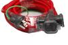 MacCho MEC-103-R Soft Extension Cord, Color: Red, 10m, 3-Pin Plug Type, 3 Outlets (with Protective Caps)