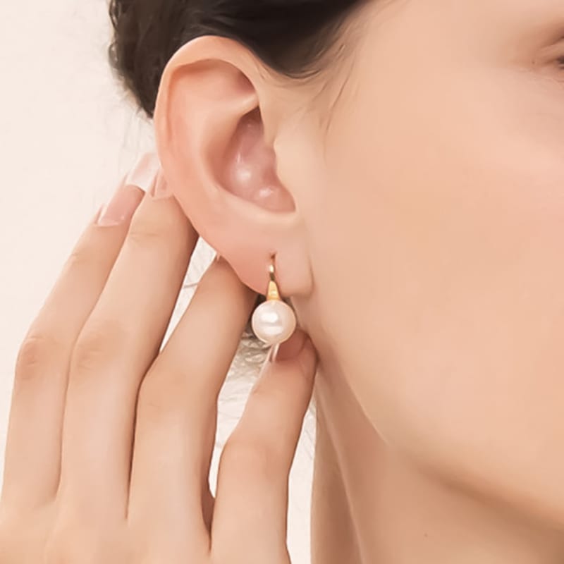 WESTISLAND Pearl Hoop Earrings L_WI5031322