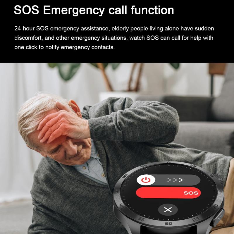 2025 New Micro Physical Examination Blood Lipids Uric Acid Blood Pressure Smart Watch ECG+PPG Clock Bluetooth Call Smartwatch Men