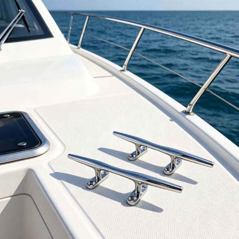 Dock Line Cleat 2 Pack, 316 Stainless Steel Boat Mooring Cleat with Screw Mount Base for Marine Deck Hardware Use
