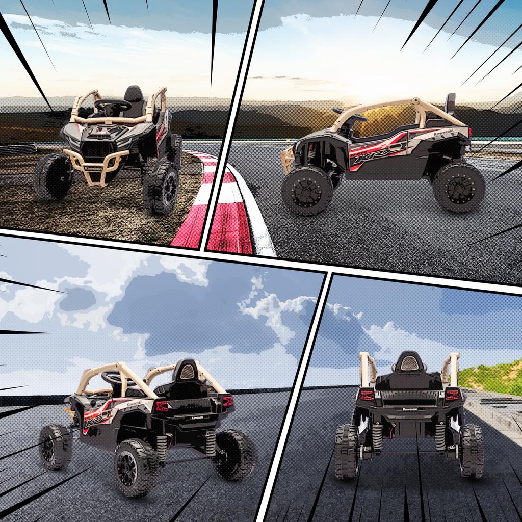 12V Electric Off-Road Vehicle for Kids, Remote Control, LED Lights, Music, Horn, for Children 3-8 Years, Yellow