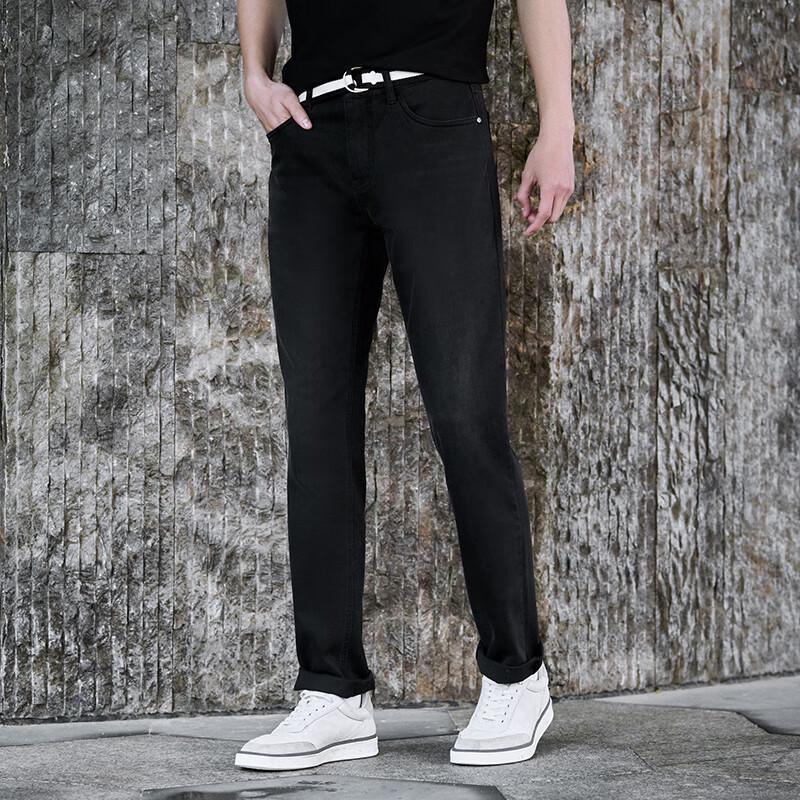 Baoxiniao Men's Straight-Leg Business Casual Jeans