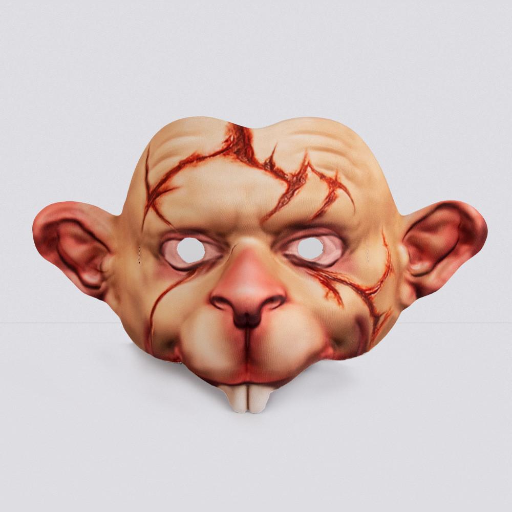 

Хэллоуин Маска Мышь с Дизайном Шрама Реквизит для Ролевых Игр для Украшения Вечеринки Flesh Colored Scar