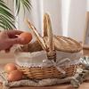 Wicker Picnic Basket with Handle High-End Camping Picnic Hamper Kitchen Willow Storage Basket Fruit Vegetable Container Basket