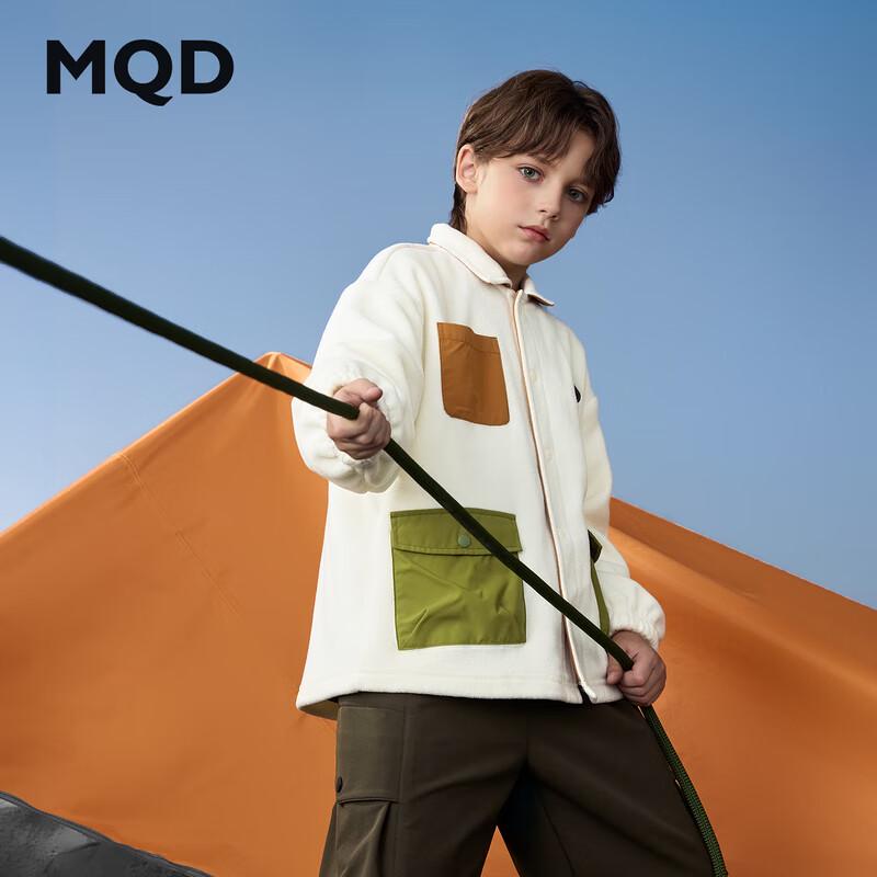 MQD Boy s Color-Block Outdoor Fleece Jacket 130cm