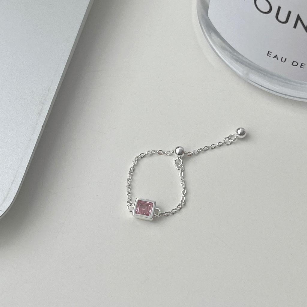 Colorful Stone Pull Chain Ring - Women's Fashionable, Trendy Statement Piece
