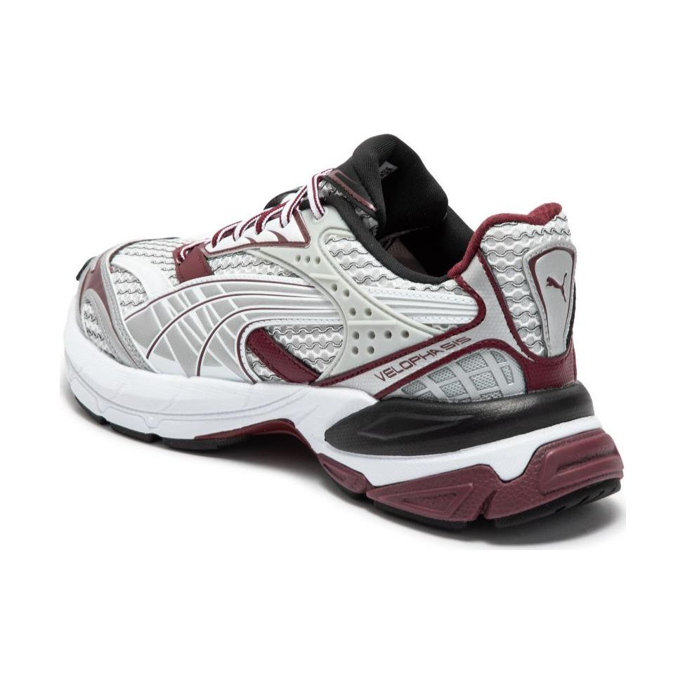 Puma Velophasis Fabric Phased Comfortable Daily Shock Absorption Low-Top Lifestyle Shoes Unisex Sneaker White Red 389365-08