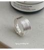 Cui Yan S925 Sterling Silver Multi-layer Korean Line Ring - Women's European American Fashion Simple Band