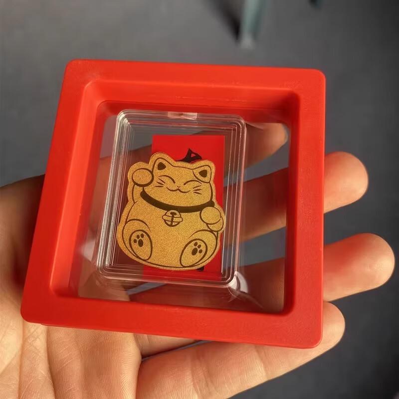Shuibei Style 999 Fine Gold God of Wealth Phone Sticker Gift Box