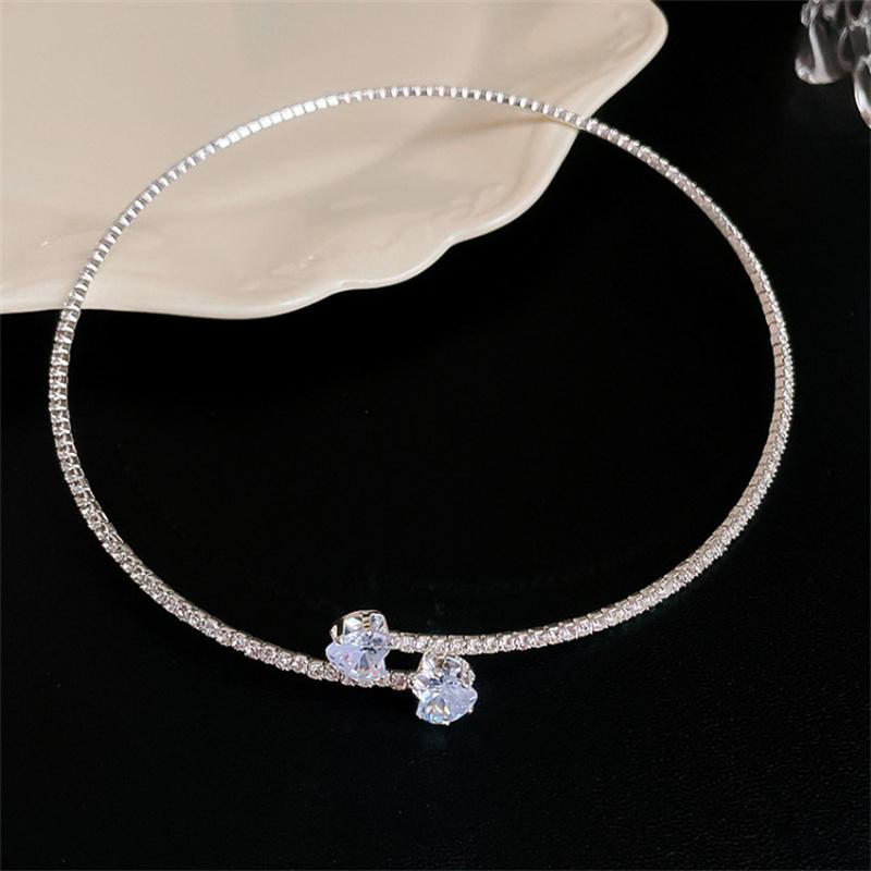 Heart Collar Choker Necklace For Women Simple Open Collar Necklace Torques Jewelry Accessories