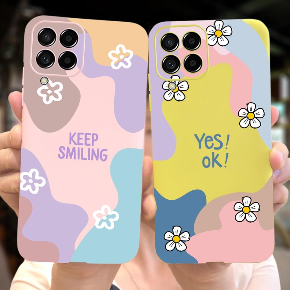 For Samsung Galaxy M53 Phone Case Fashion Cute Pattern Macaroon Silicone Soft Cases For Samsung M53 M33 M22 4G 5G Back Cover
