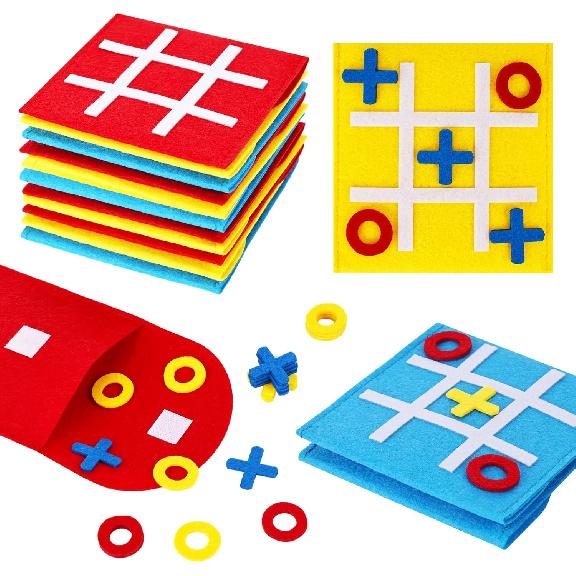 LovesTown 30PCS Tic Tac Toe Board Game, Mini Strategic Board Game for Kids Family Classic Educational Toys Indoor Party Game for Goodie Bag Stuffers