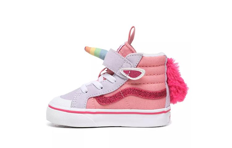 Vans SK8 Reissue 138 V Unicorn High top Skateboard Shoes Pink Infant And Toddler VN0A4TZQWLI 24.5