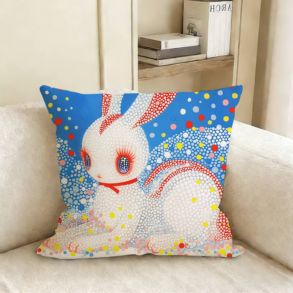 Y-Yayoi K-Kusama Artistic Style Various Sizes Square Pillow Case For Car Home Bedchamber Decor