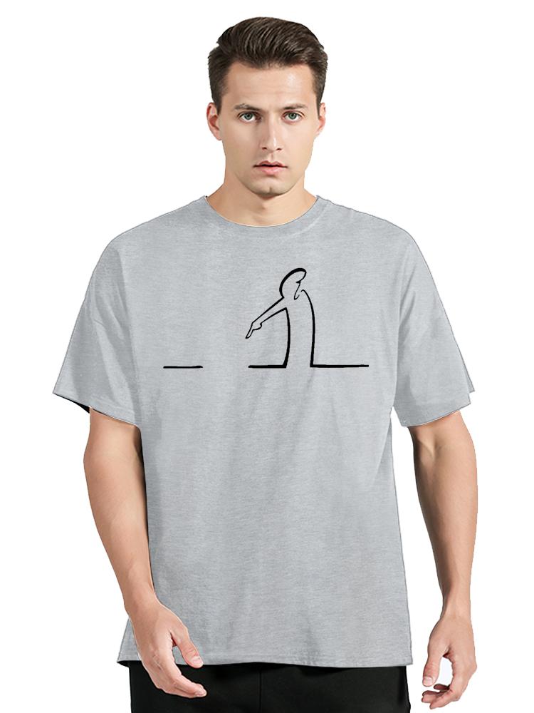 La Linea The Line Osvaldo Cavandoli TV Men's T-shirt Fashion Harajuku Cotton Tshirt Clothing Oversized Tops Tees