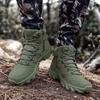 Fashion Outdoor Leather Hiking Shoes Fashion Men's Motorcycle Boots Male Comfortable High Top Walking Shoe All-match Male Basic Boots